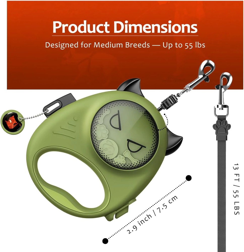 Cheeky Imp Retractable Pet Leash