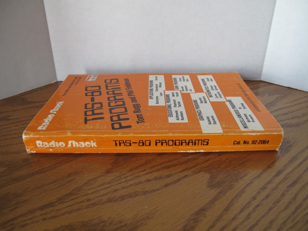 VINTAGE TRS-80 COMPUTER PROGRAMMING BOOK RADIO SHACK 1980 PROGRAMS