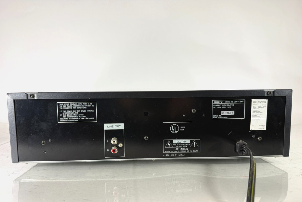 Sony CDP-C245 5-Disc CD Player Changer High Density Linear Converter