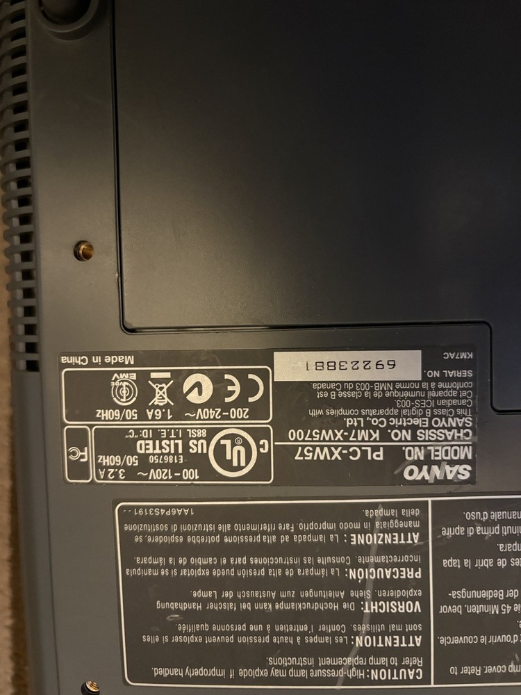 Sanyo Pro Xtrax Multiverse Projector PLC-XW57