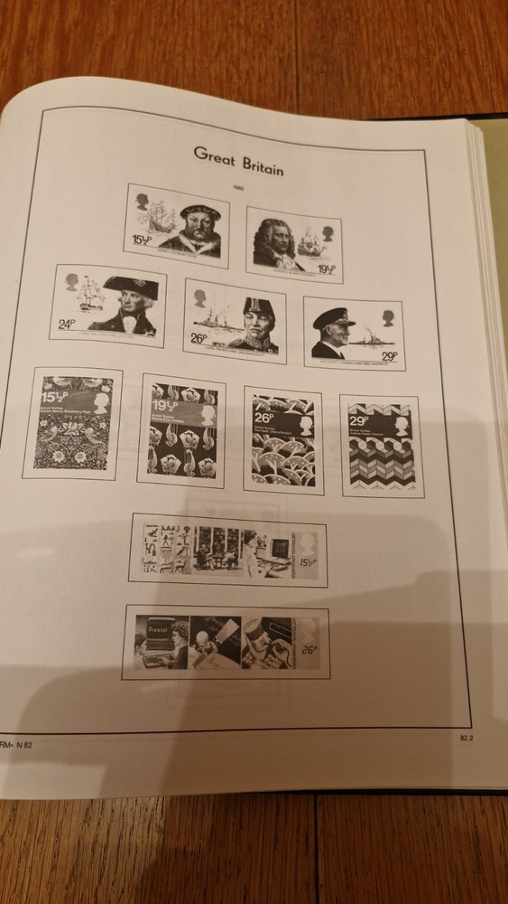 Great Britain Light House 1837-1986 Illustrated Stamp Album Pages. See details