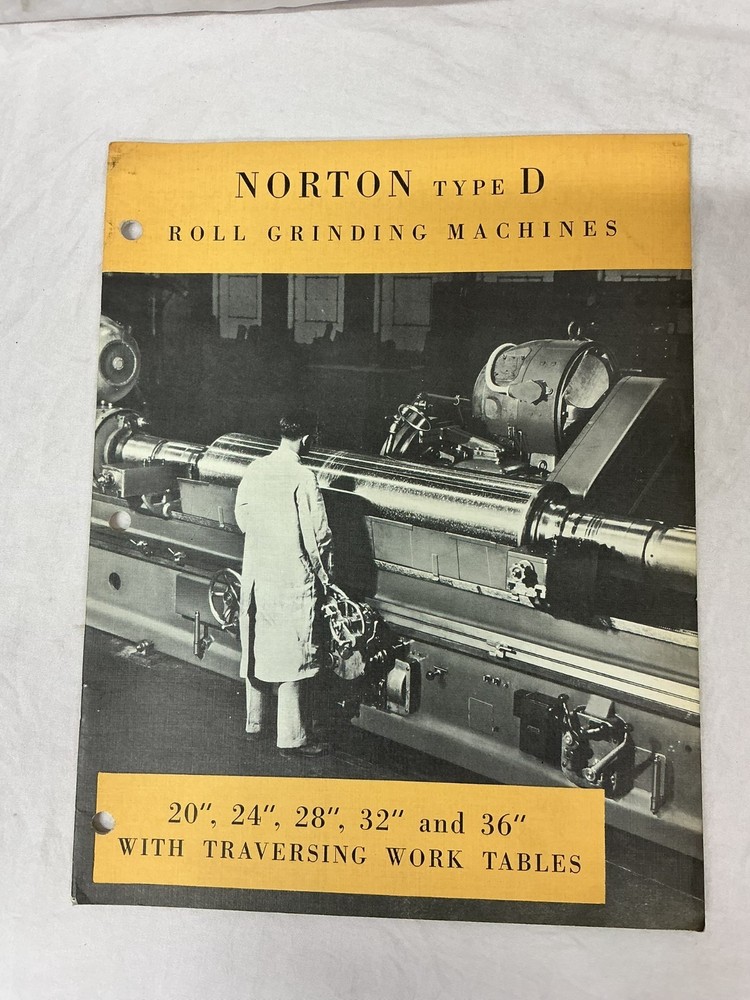 Norton Type D Roll Grinding MAchines with Traversing Work Tables Catalog