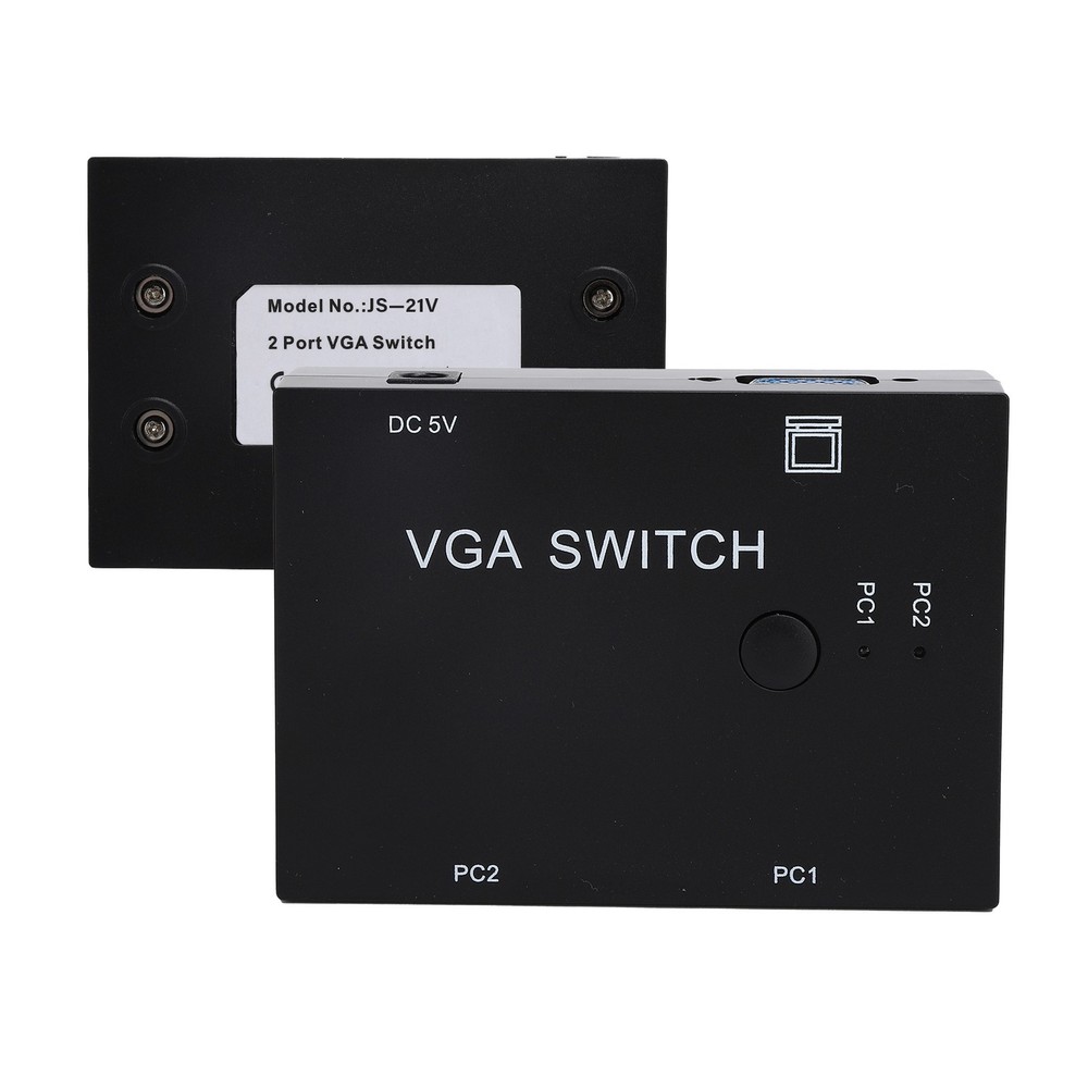 2 Input 1 Output VGA Switcher Efficient Video Conversion For Home/Office ABS