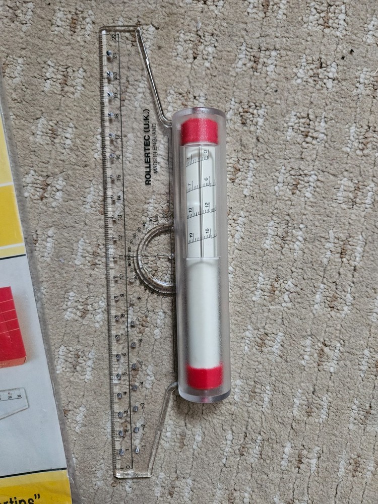 Vintage Rollertec Amazing Rolling Ruler Geometry Tech Drawing & Navigation 30cm