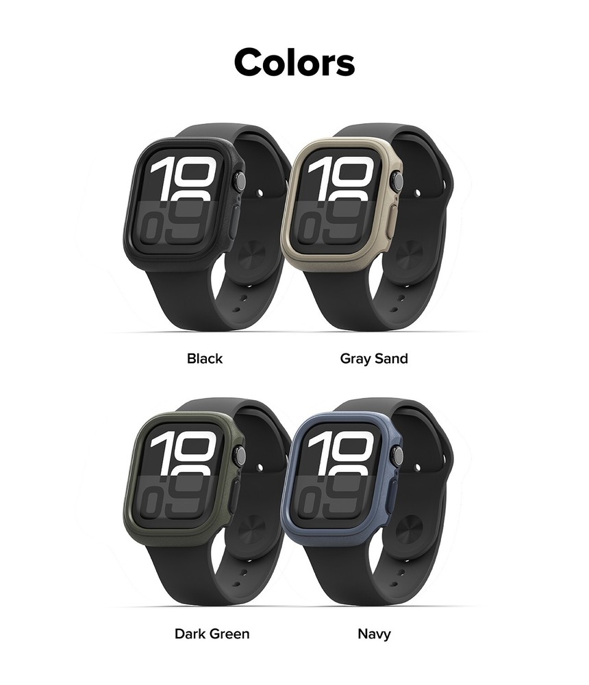 For Apple Watch 10 46mm Case | Ringke [Onyx] Frame Protector Cover