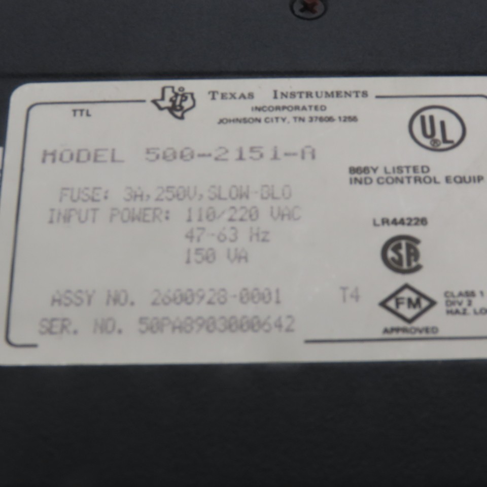 Texas Instrument Model 500-2151 Power Supply Module