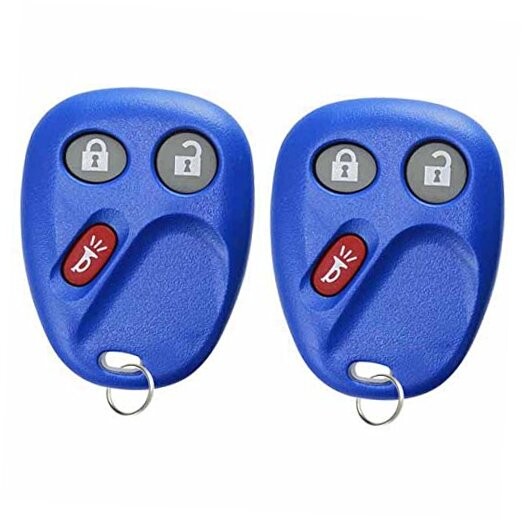 2  Replacement 3 Button Keyless Entry Remote Control Key Fob - 2-Pack Blue