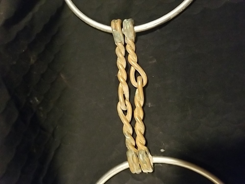 Vintage Ring Bit Twisted Copper Mouth Piece