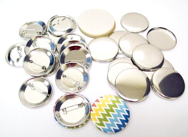 1.75" Button Making Kit -Machine, Button Boy Table Top punch, 100 Pin Back Parts
