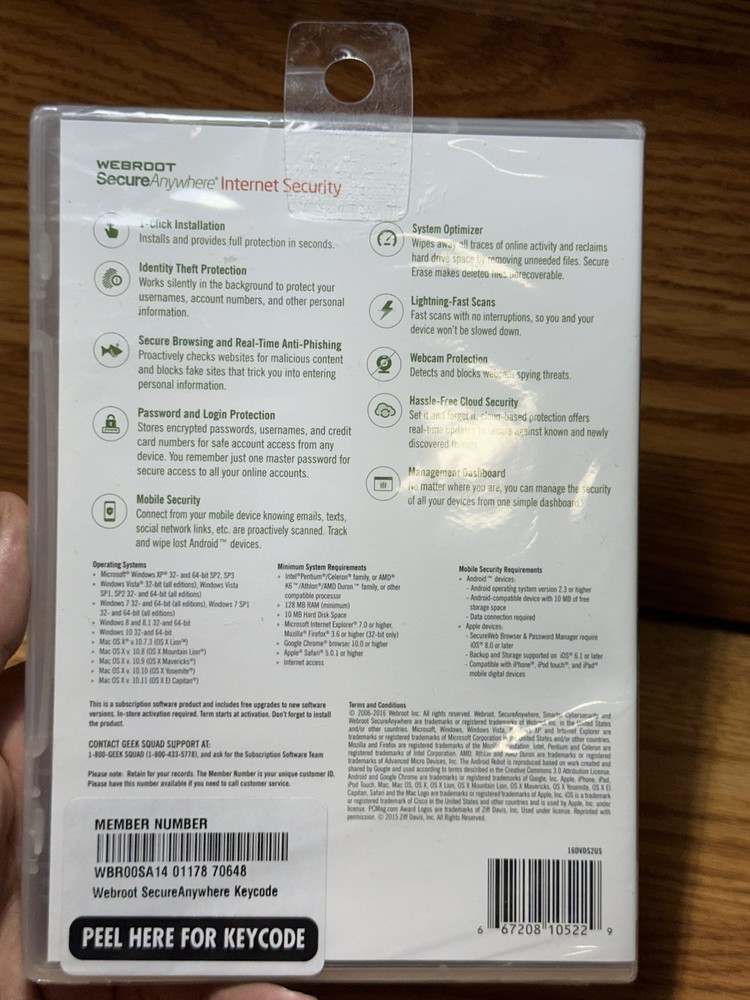 Webroot SecureAnywhere Internet Security - Full Version (Windows Mac) 3 Devices