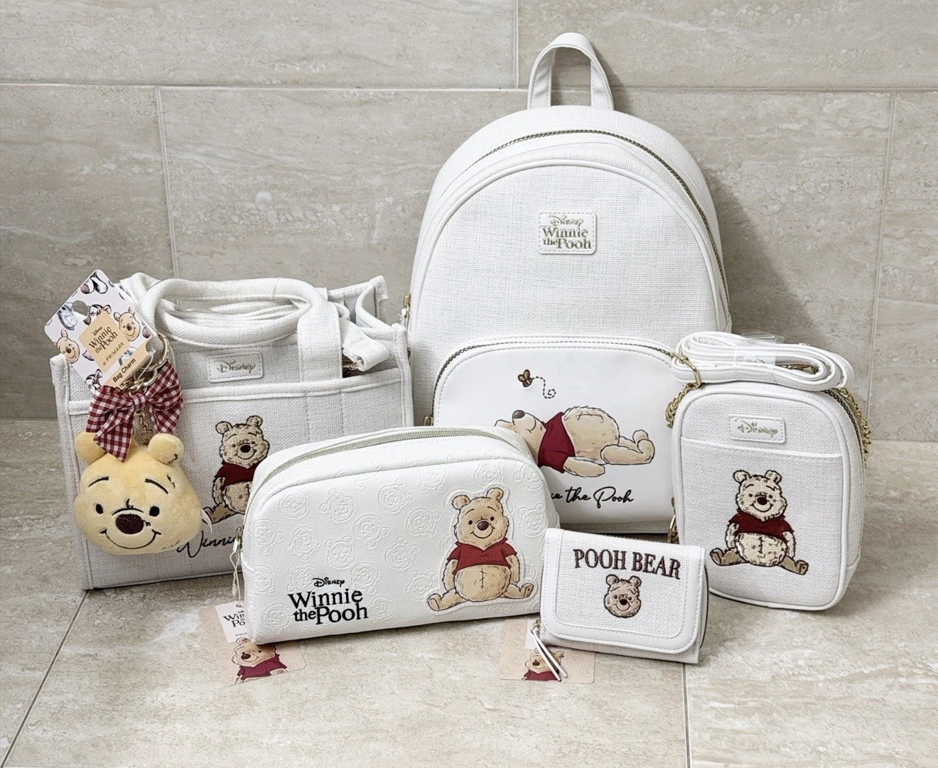 Disney Winnie The Pooh Backpack, Crossbody, Wallet, Tote, Makeup Bag, Bag Charm