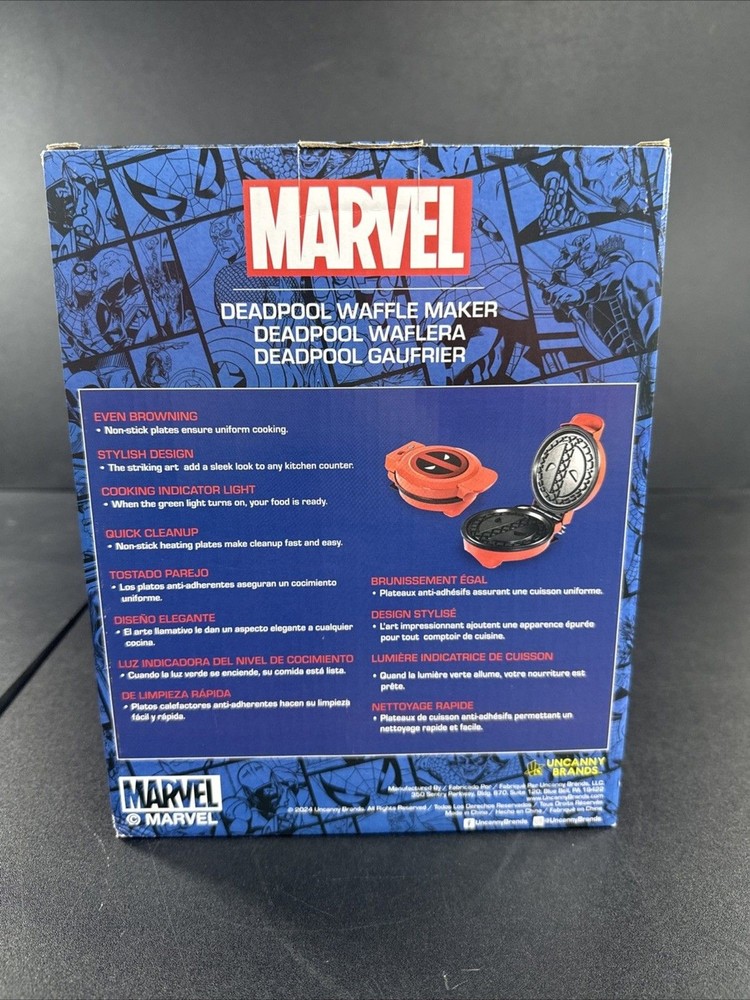 Uncanny Brands Marvel Deadpool Waffle Maker New In Box
