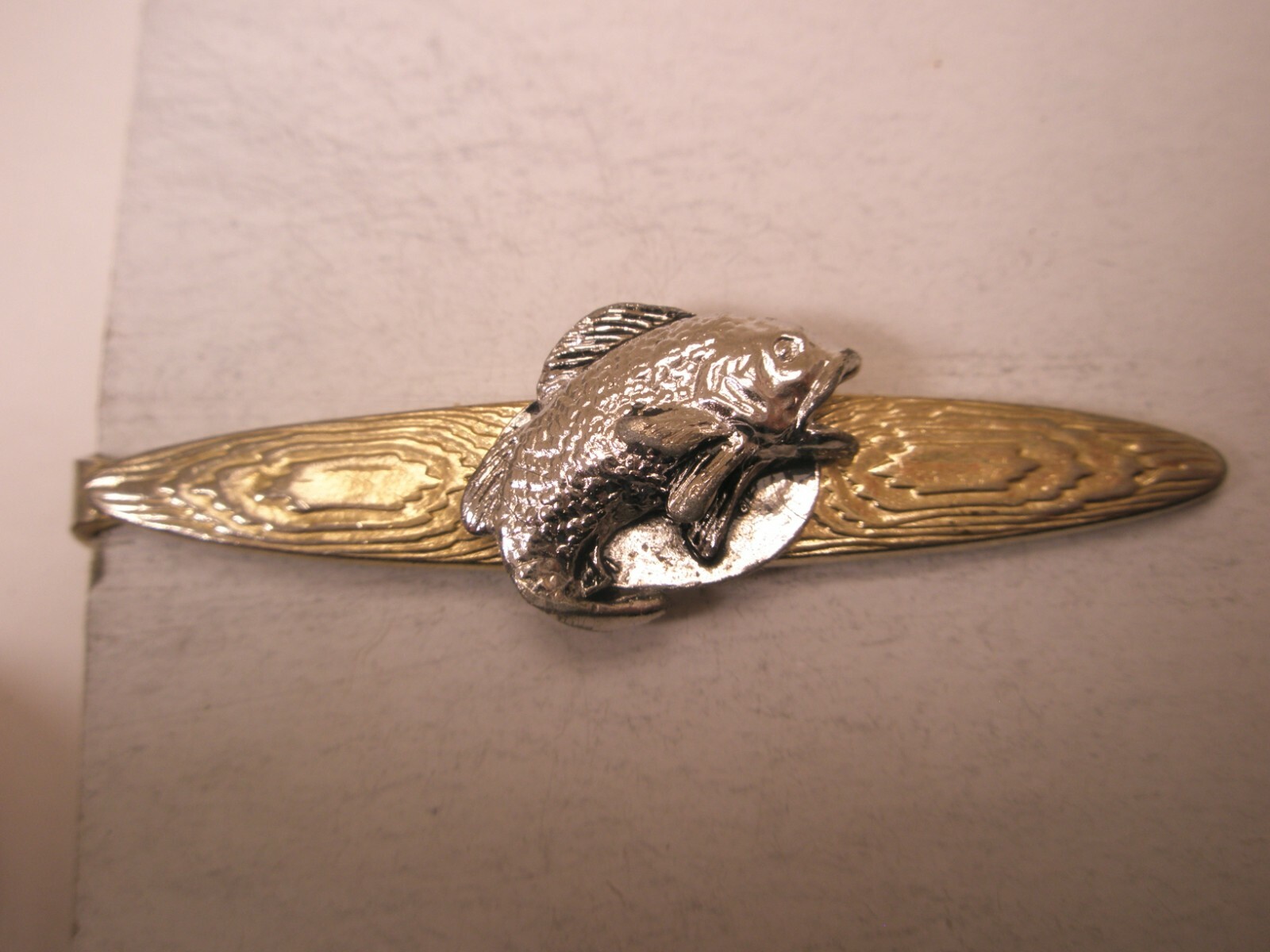 Bass Fishing Vintage ANSON Tie Bar Clip salmon steelhead muskie trout animal