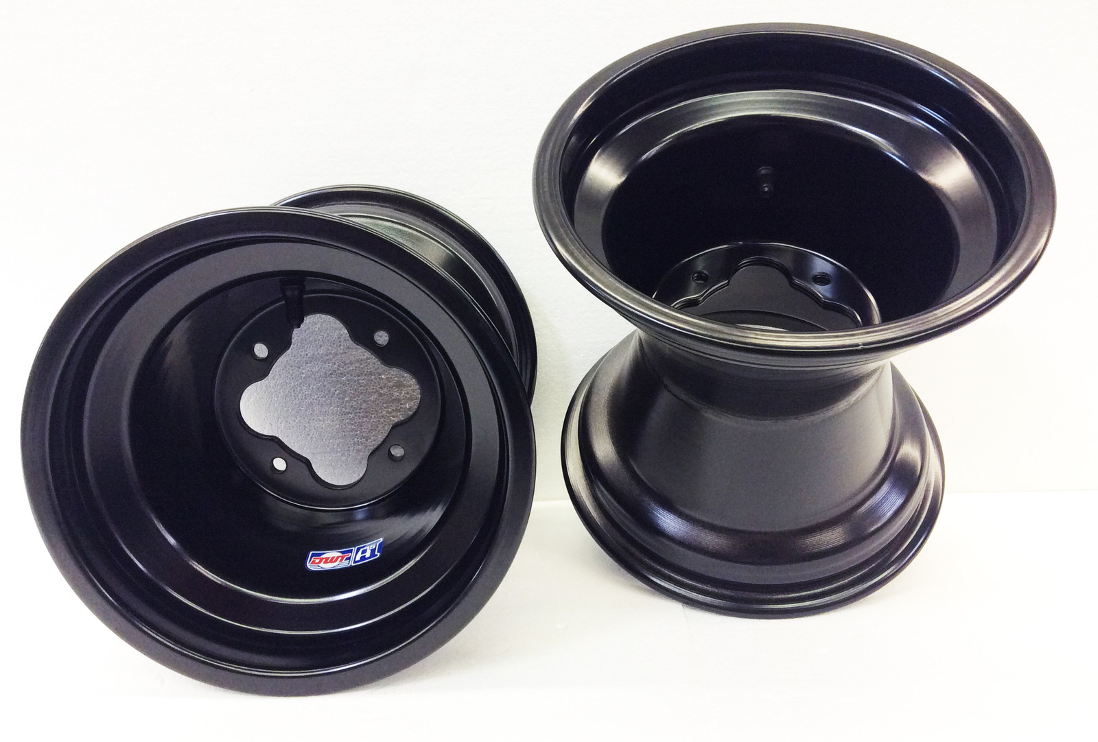 DWT Black A5 Rolled Lip Rear Wheels Rims 10" 10x10 5+5 4/115 Banshee YFZ Raptor