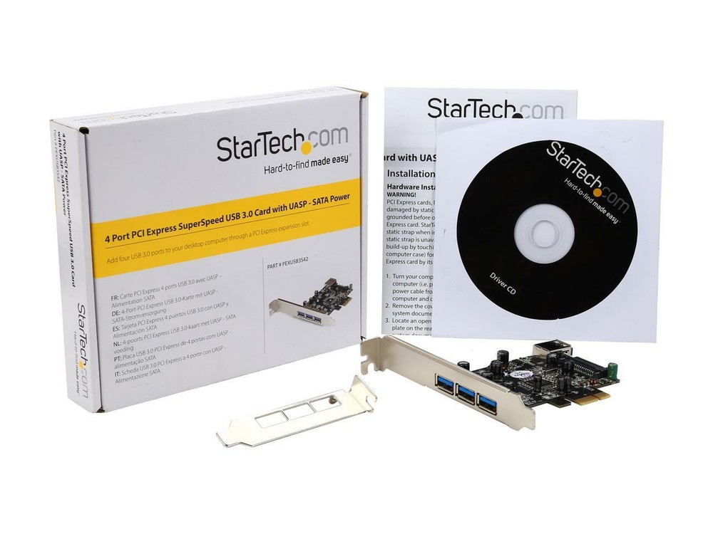 StarTech.com 4-port PCI Express USB 3.0 card Model PEXUSB3S42