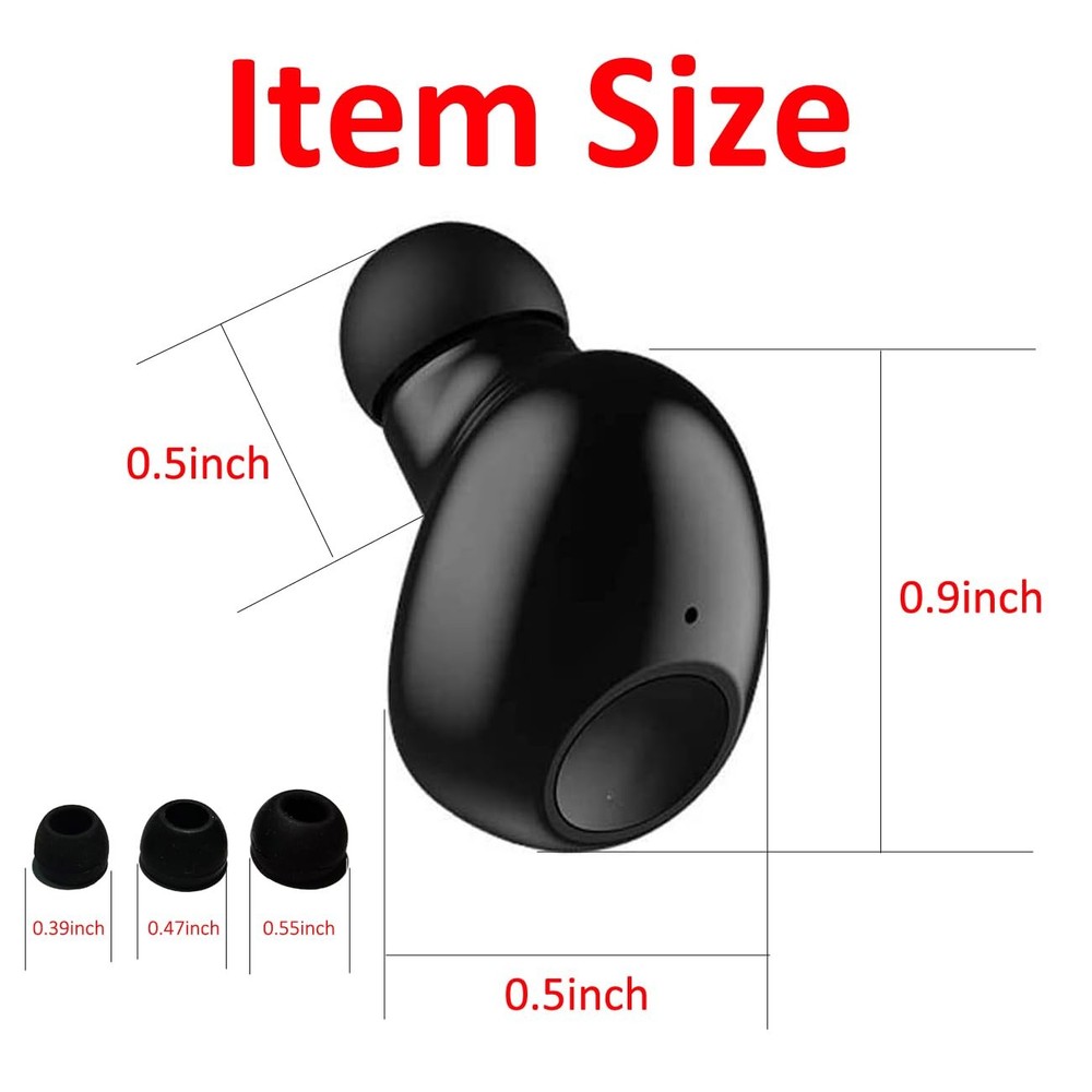 Bluetooth Earbud 10 Hrs Playtime, Single Wireless Earphone, Mini Driving Headset