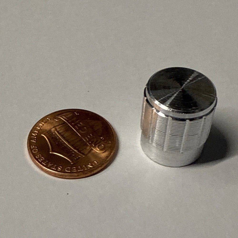 set of 2   knobs OD = 15 mm for  push it in 6 mm shaft 0.25 inch CHROME