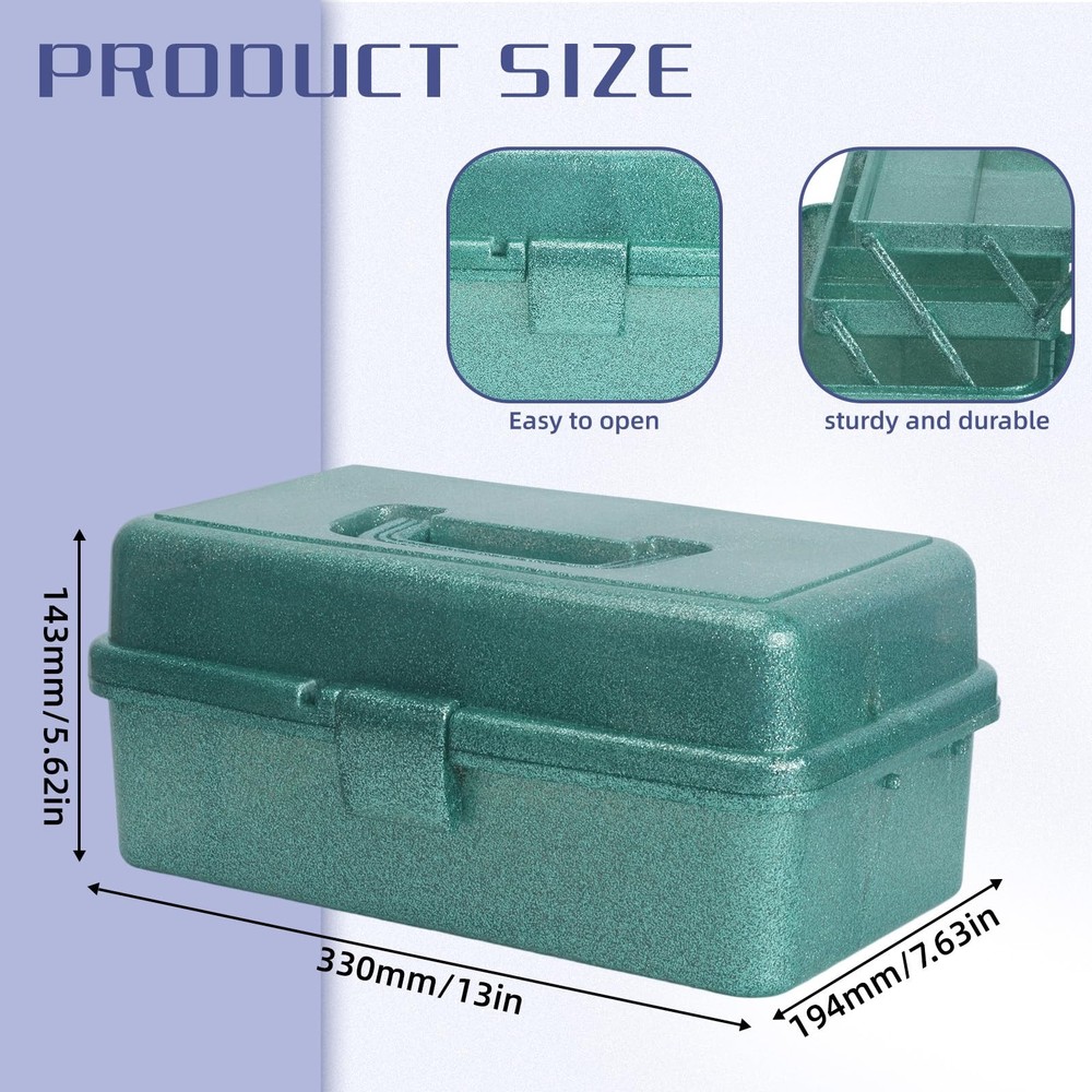 3-Tier Stackable Storage Organizer Box | Portable Multi-Use Tackle Box for Ar...