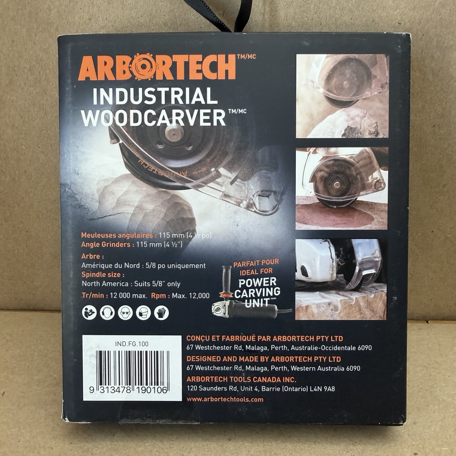 Arbortech Ind Fg 100 Industrial Woodcarver Blade New Sealed Suits 5/8