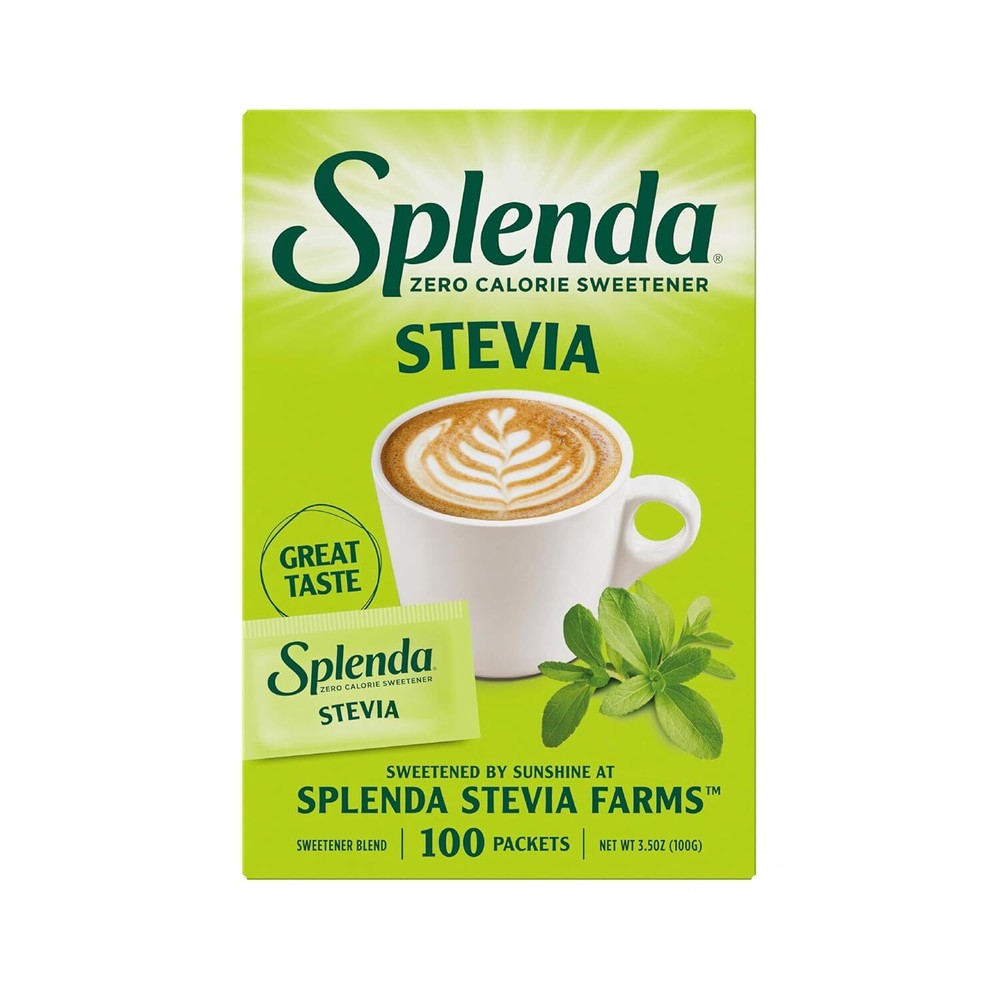 SPLENDA Stevia Zero Calorie Sweetener, Sugar Substitute Packets, 100 Count (Pack