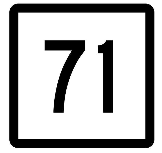 Connecticut State Highway 71 Sticker Decal