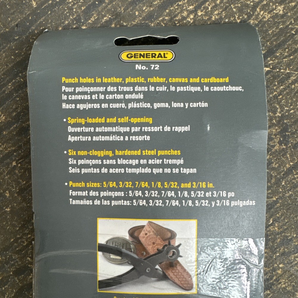 General Tools #72 Spring Tension Revolving Punch