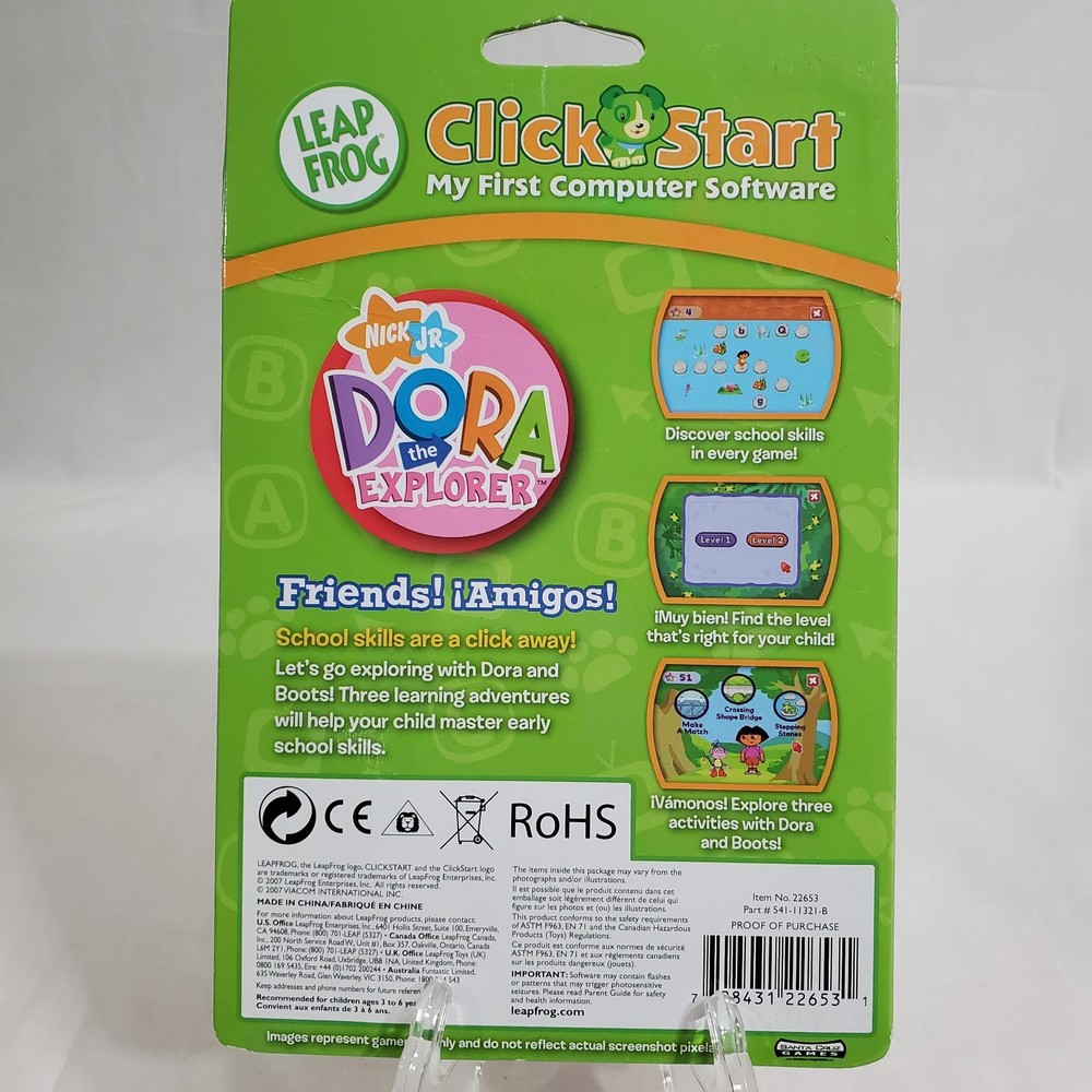 LeapFrog ClickStart My First Computer software cartridge featuring Dora