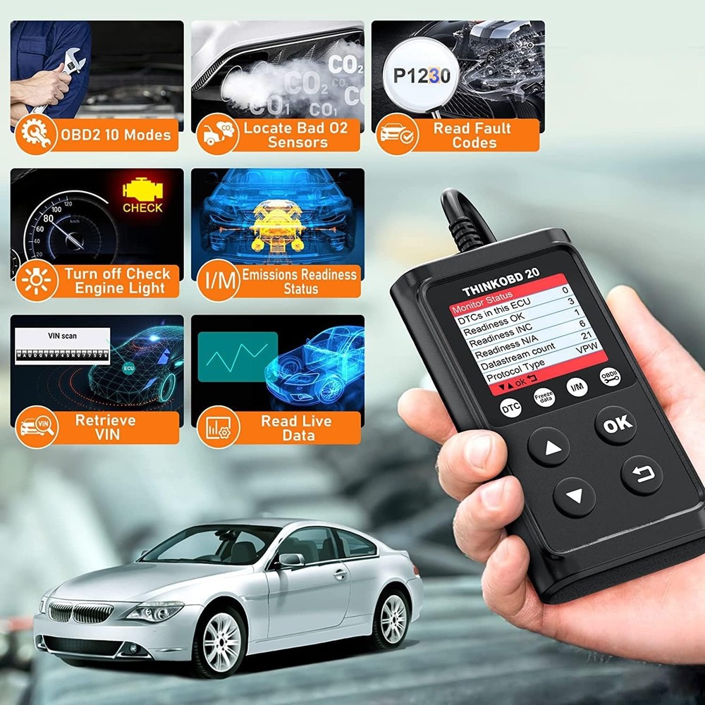 USED Automotive OBD2 Scanner Car Diagnostic Tool Check Engine Fault Code Reader