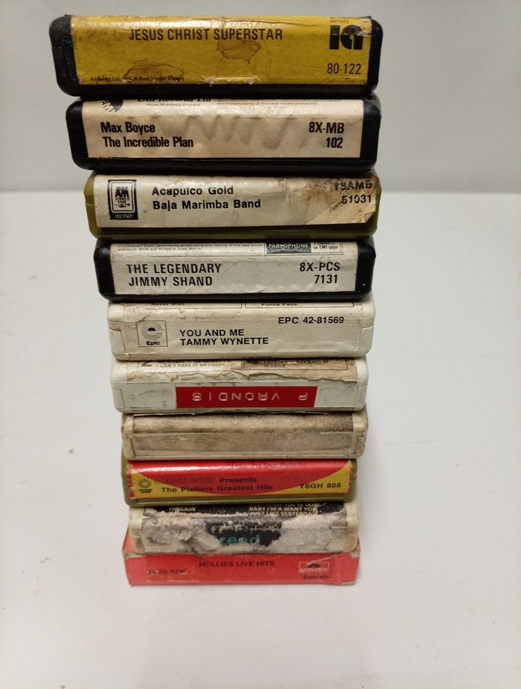 8 track tapes joblot Untested
