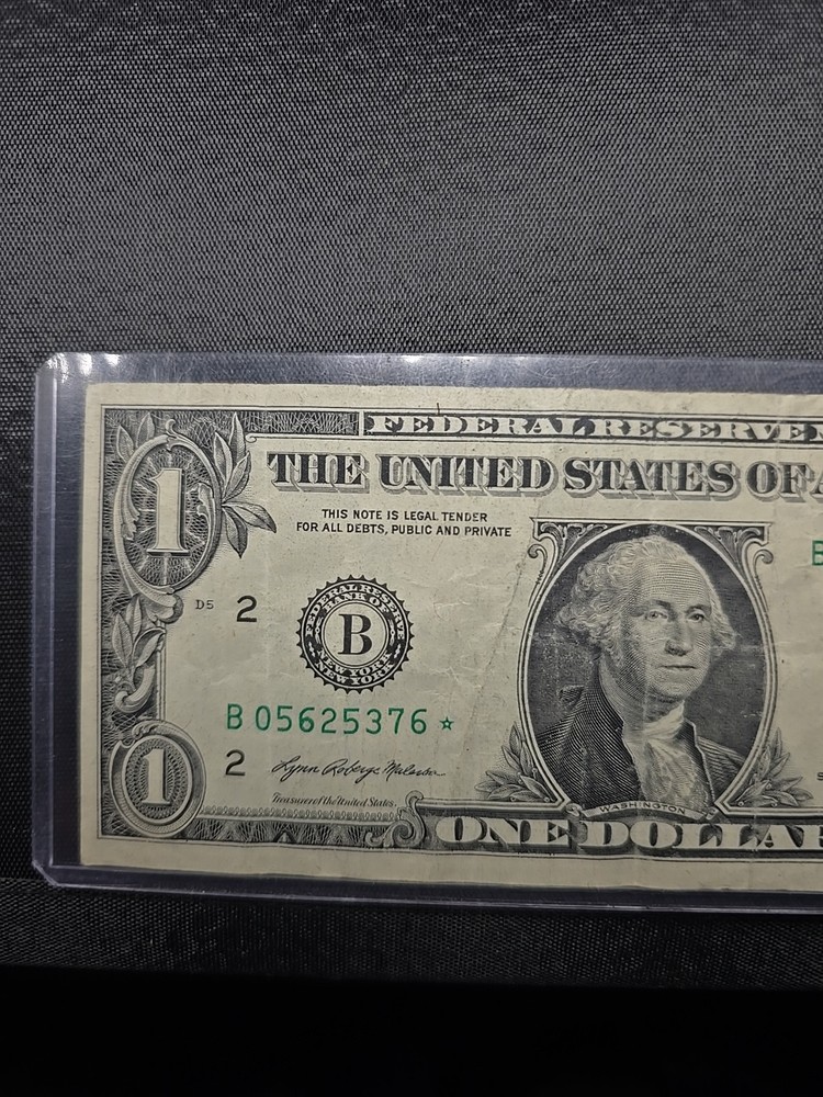 2021 Star Note Over Inking Error On Serial Number Dollar