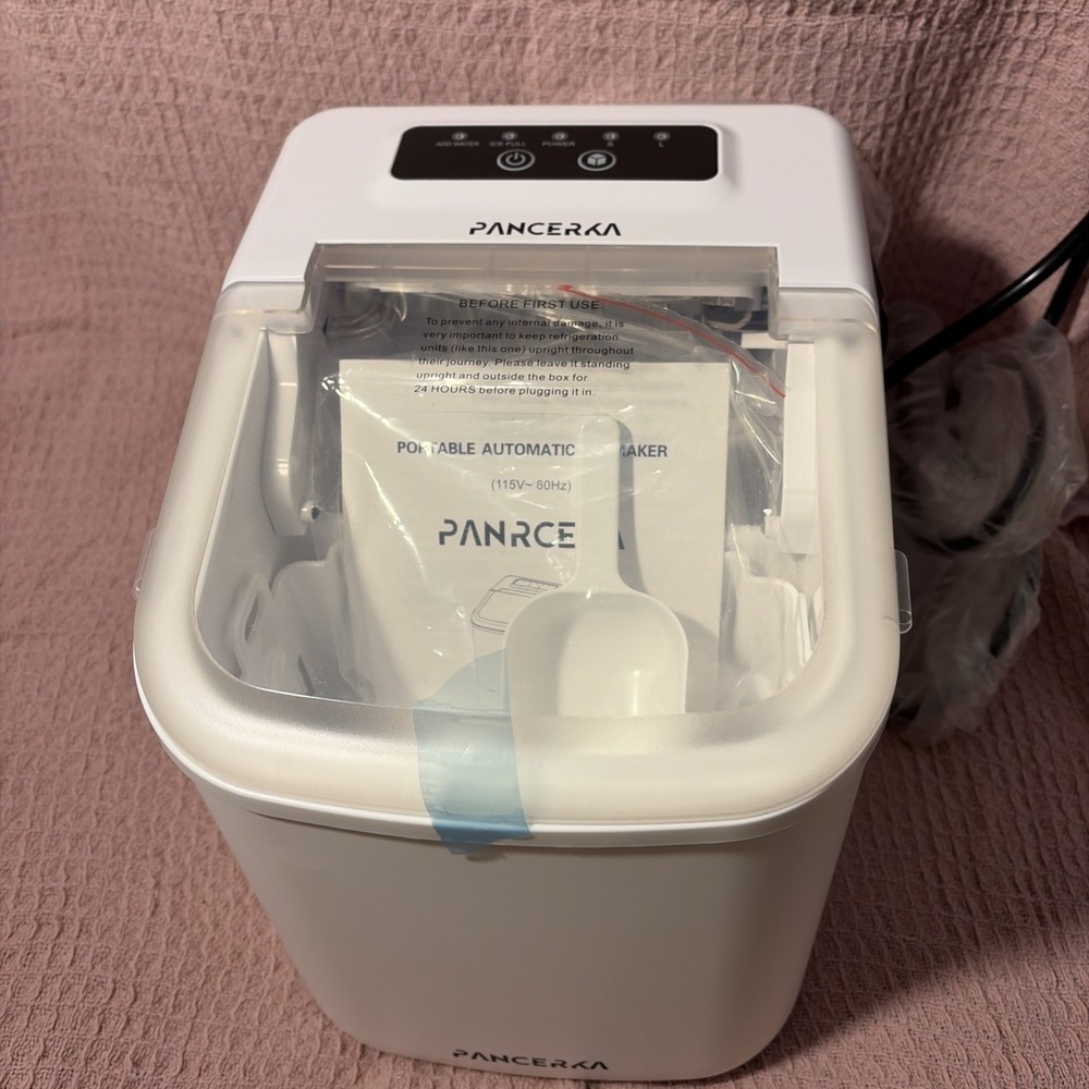 Panrceka Ice Maker, White, Countertop