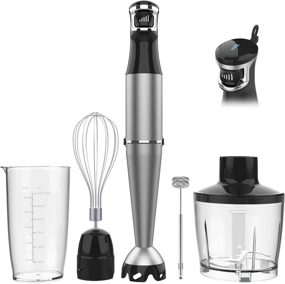 Immersion Blender Handheld Corded Hand Blenders Set 1100W, Trigger Variable...