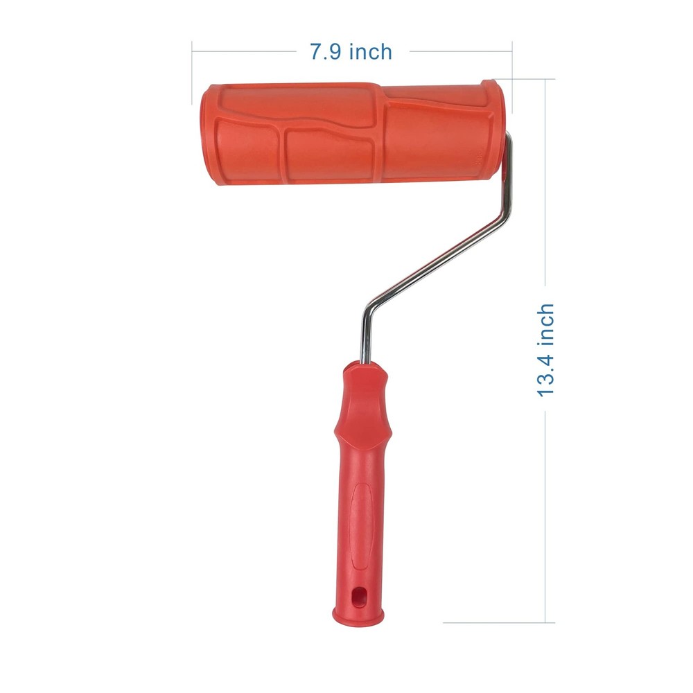 8'' Patterned Paint Roller for Wall Decoration Classic Brick Embossing Textur...