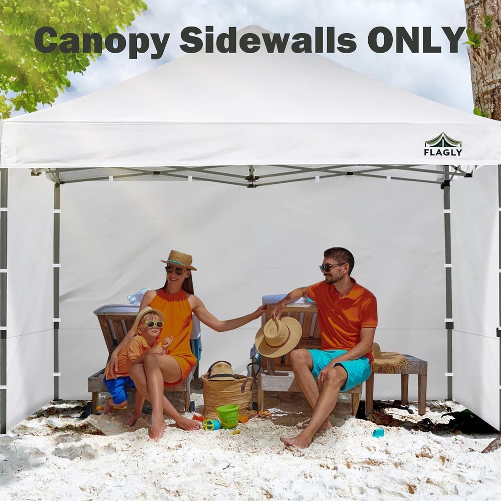Full Coverage Sidewalls for 10x10 Canopy Tent - Waterproof with UV Shield