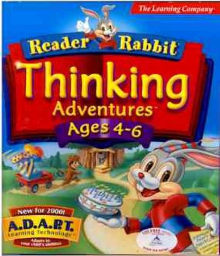 Reader Rabbit Thinking Adventures PC MAC CD kids learn match patterns shape game
