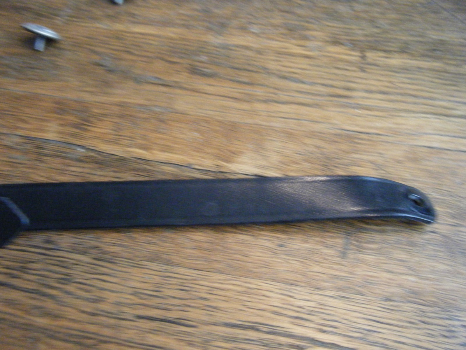 Genuine Air Force Black Leather Dress Hat Adjustable Chin Strap with Buttons