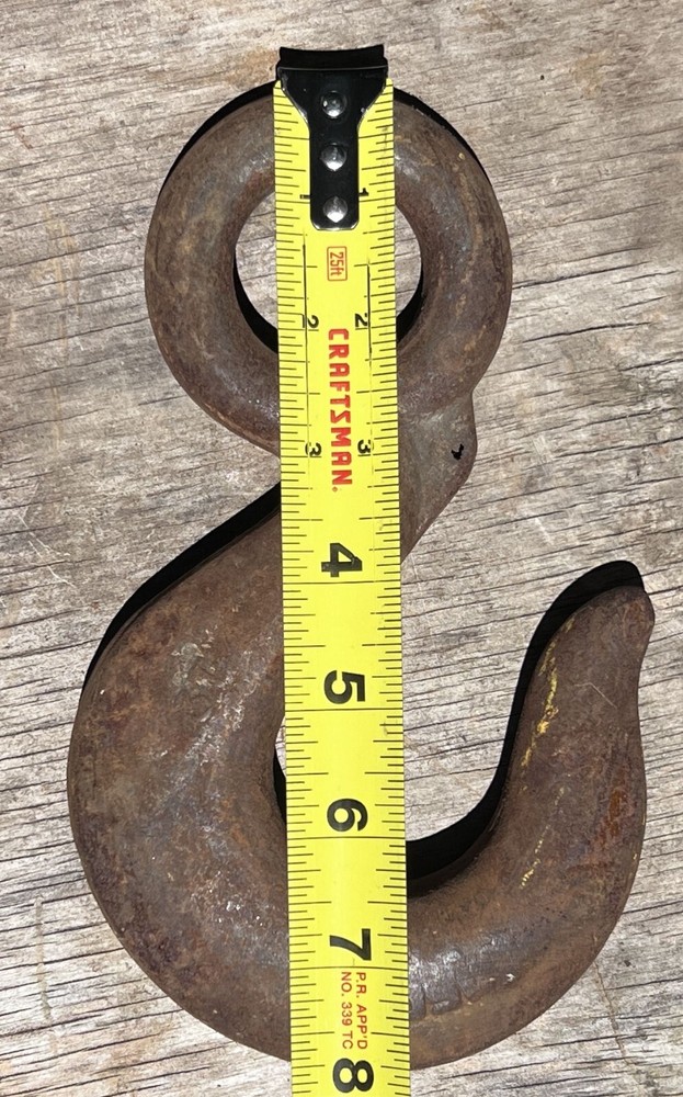 3 Heavy Duty Lifting Rigging Tow Crane Hooks 8" steampunk