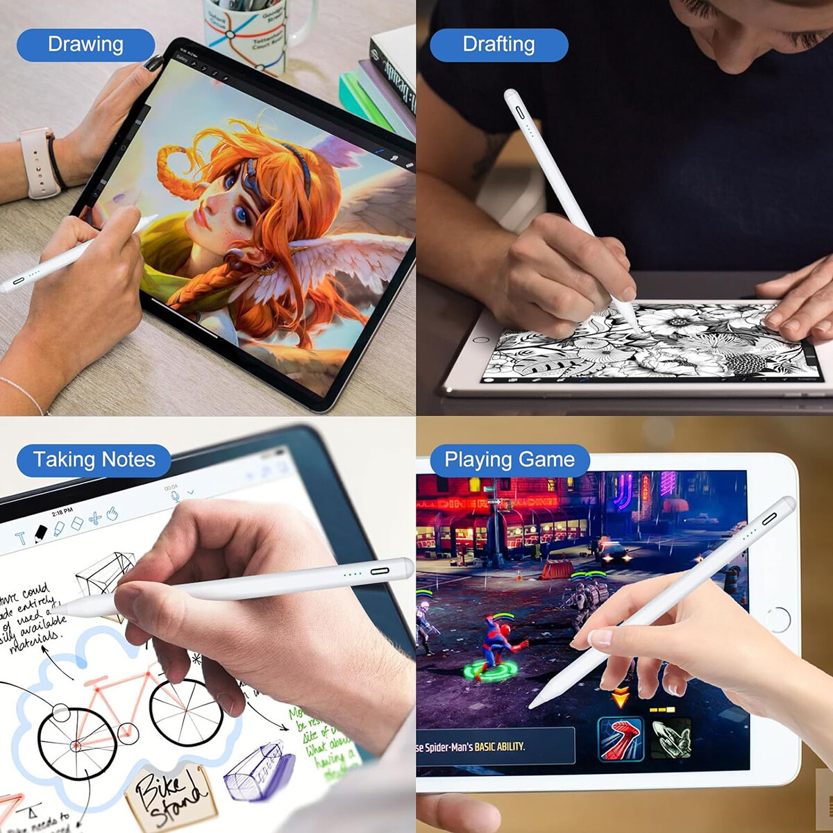 Stylus Pen for Apple iPad Pencil 10/9/8/7/6th Mini 5/6th Air 5/4th Pro 11/12.9''