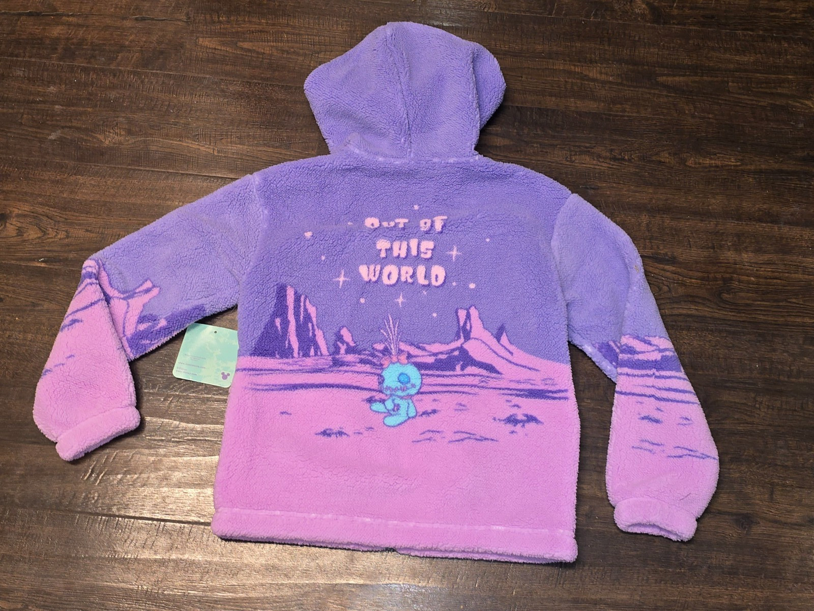 Disney Girls Sherpa Hooded Jacket Stitch & Angel Size 6 6x 10 12 New NWT