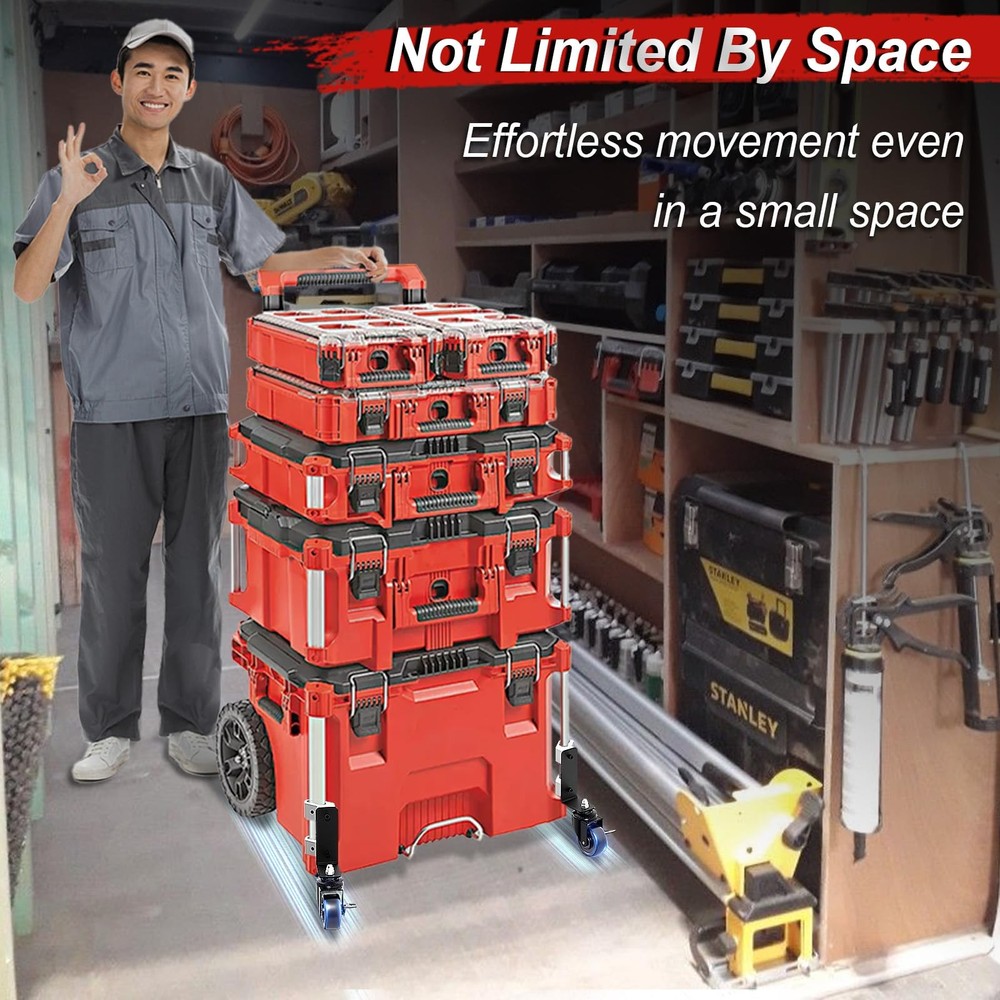 Packout Wheels with Milwaukee, Packout Accessories Tool Boxes, Upgraded 360° ...