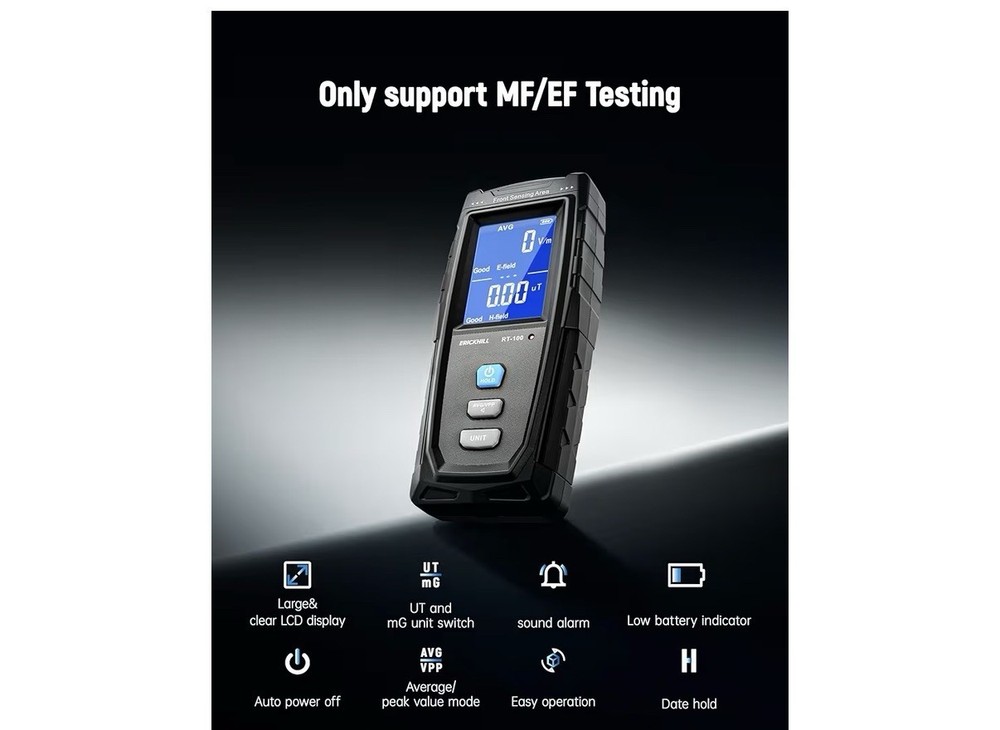 ERICKHILL EMF Meter, Detects Electric and Magnetic Fields, Handheld Digital EMF