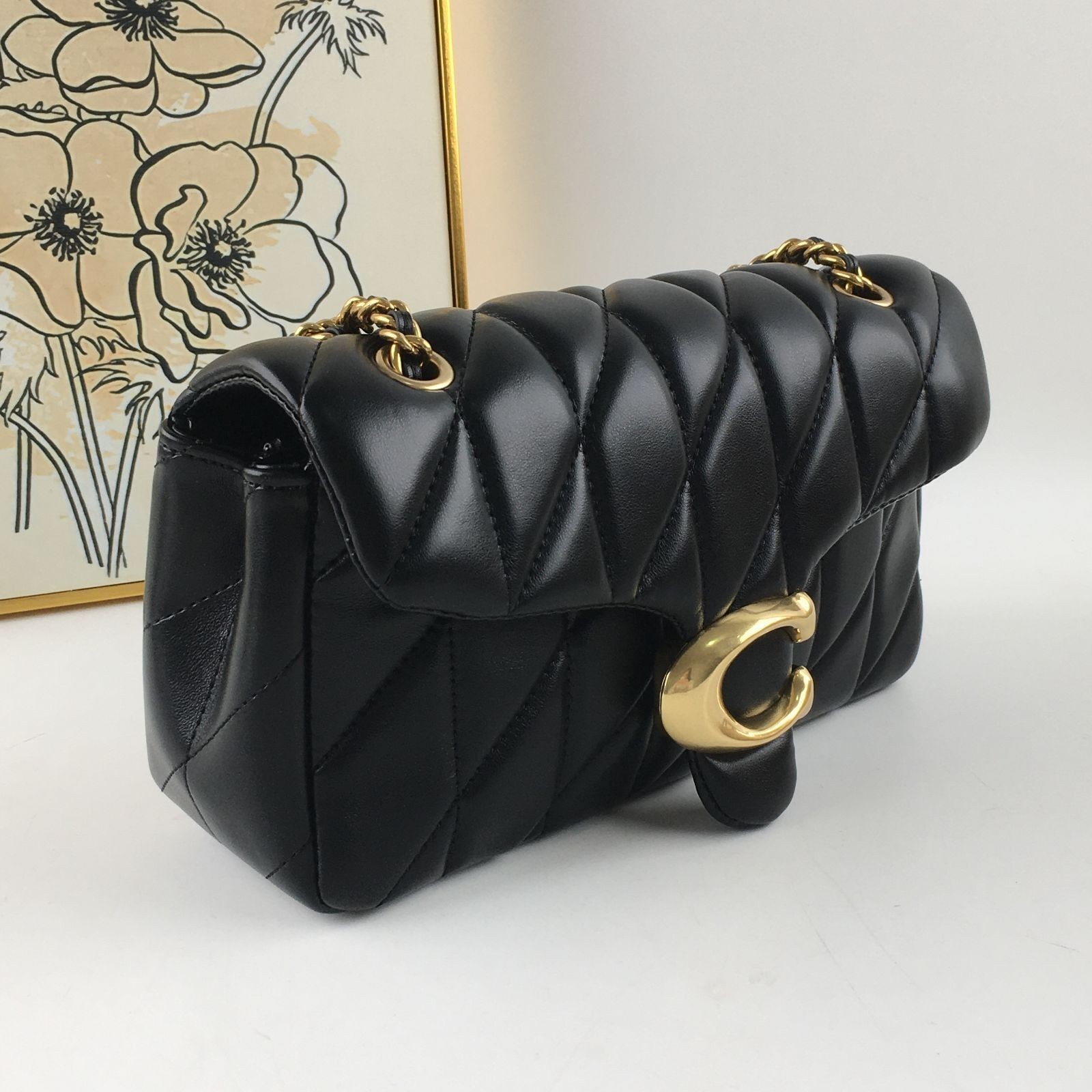 COACH Tabby Shoulder Bag 26 Quilted CP150 Black Nappa Leather Outlet New