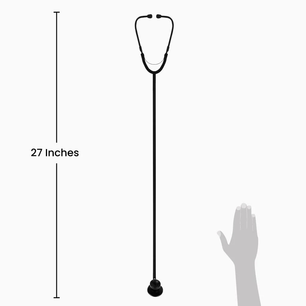 EverDixie Dual Head Stethoscope for Doctors Nurses EMTs - Stealth Black