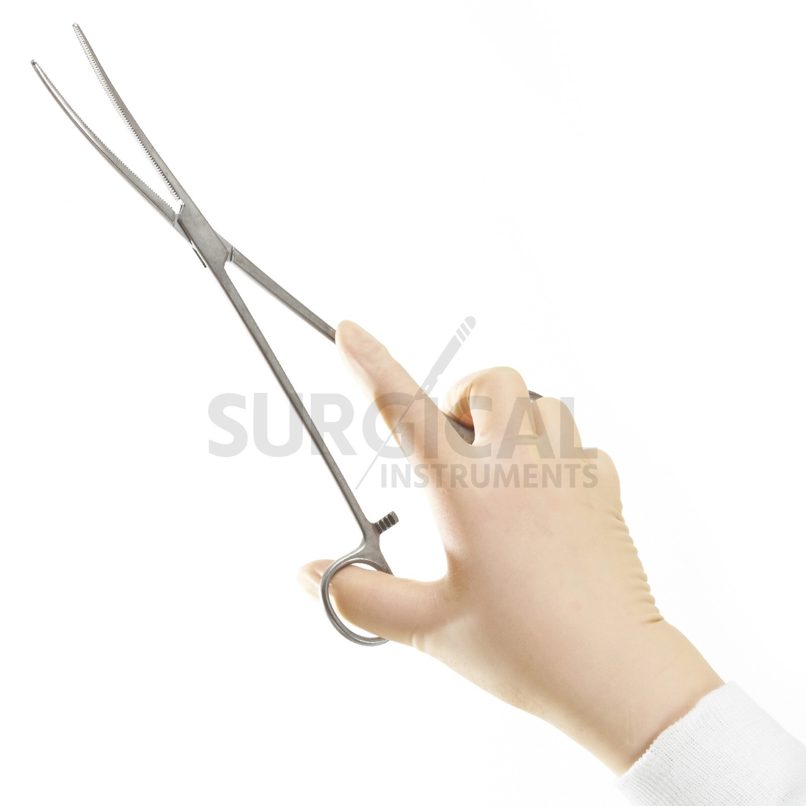 2 Pcs Set 8" Straight + Curved Hemostat Forceps Locking Clamps German Grade