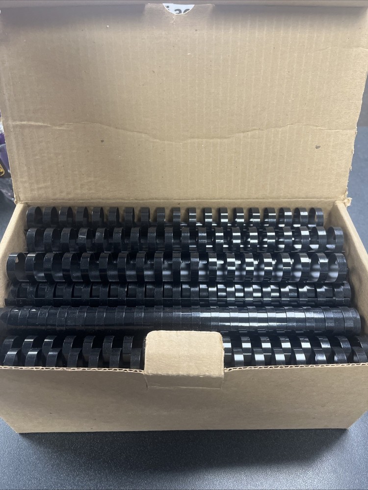 Binding Combs 7/8 Diameter 19 Ring 50 Pieces Color Black