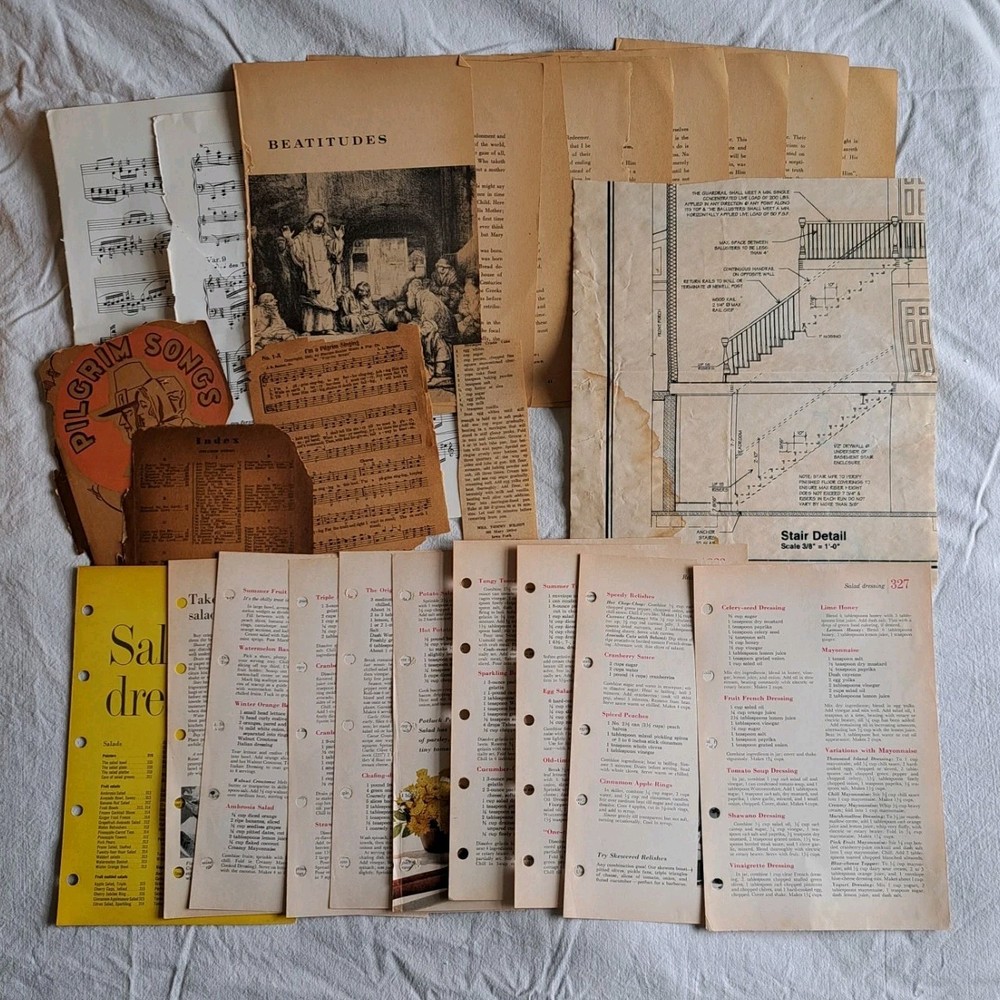 Junk Journal, Collage, Assemblage Supplies. Vintage & New