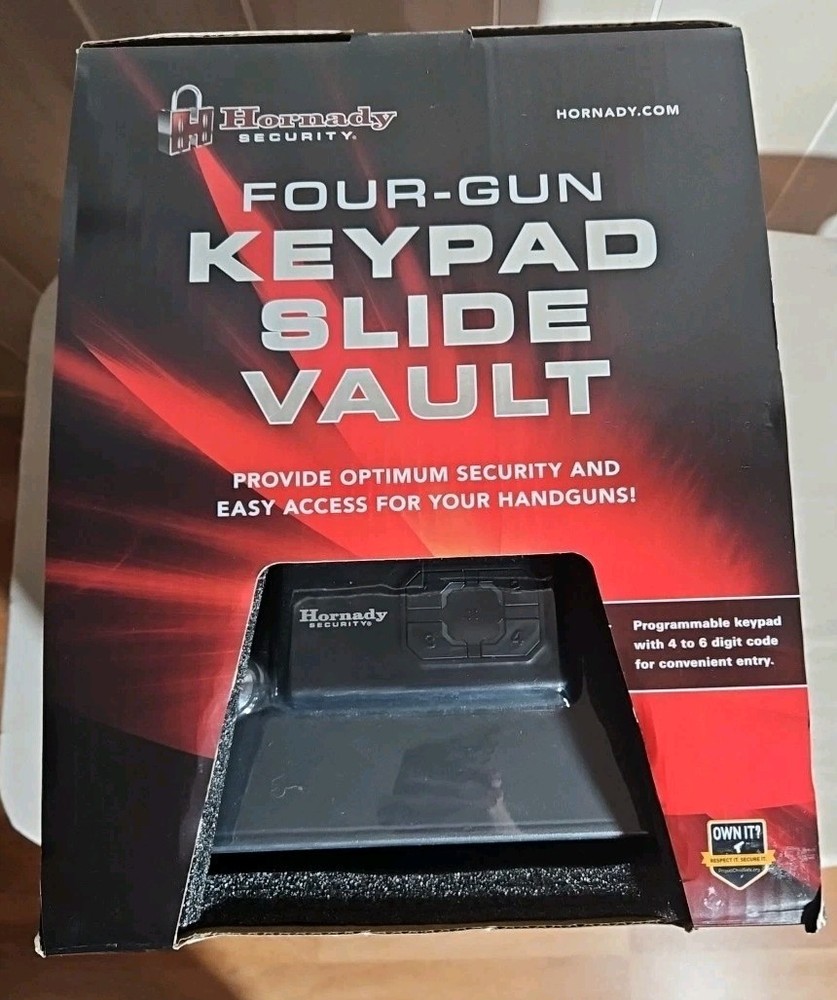Hornady 4 Gun Keypad Slide Vault New In Box Safe Programmable