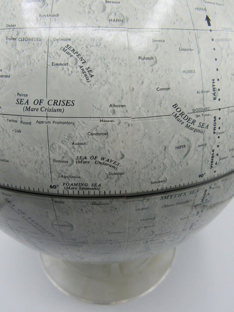 Vintage Replogle Lunar Globe 12” diameter sphere map moon