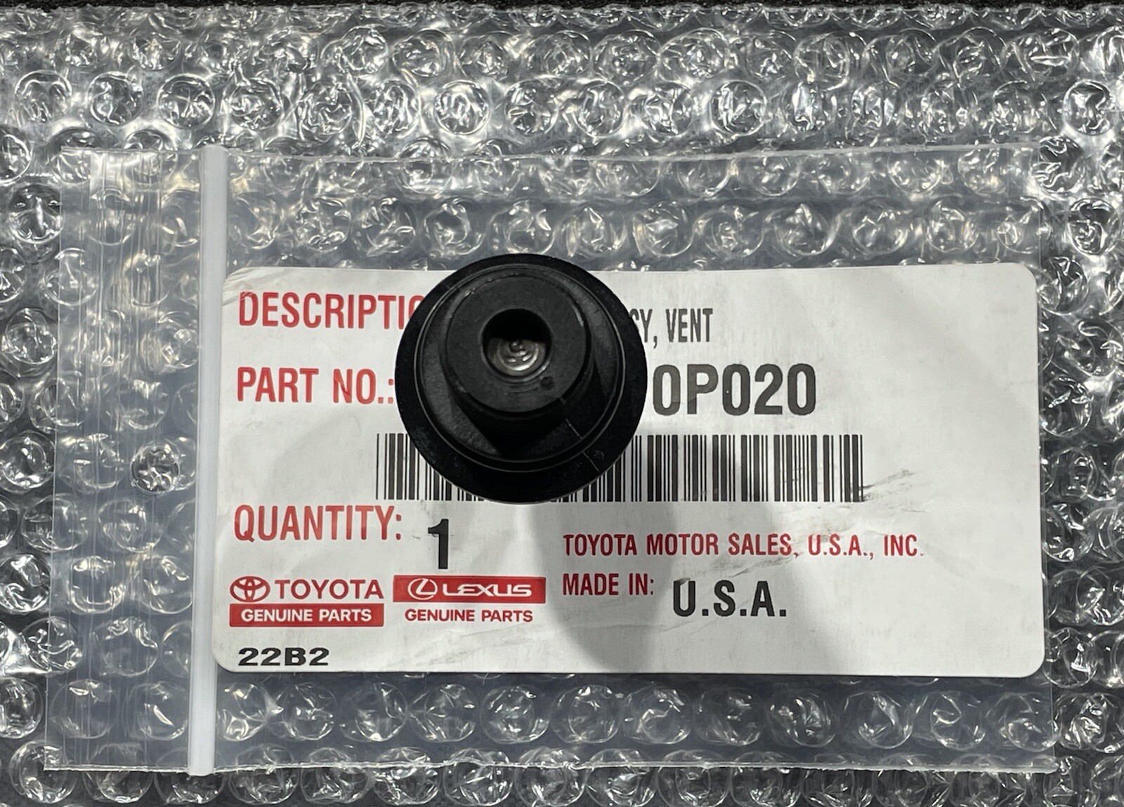 16 - 22 LEXUS RX350 3.5L V6 VENTILATION VENT VALVE PCV VALVE OEM NEW