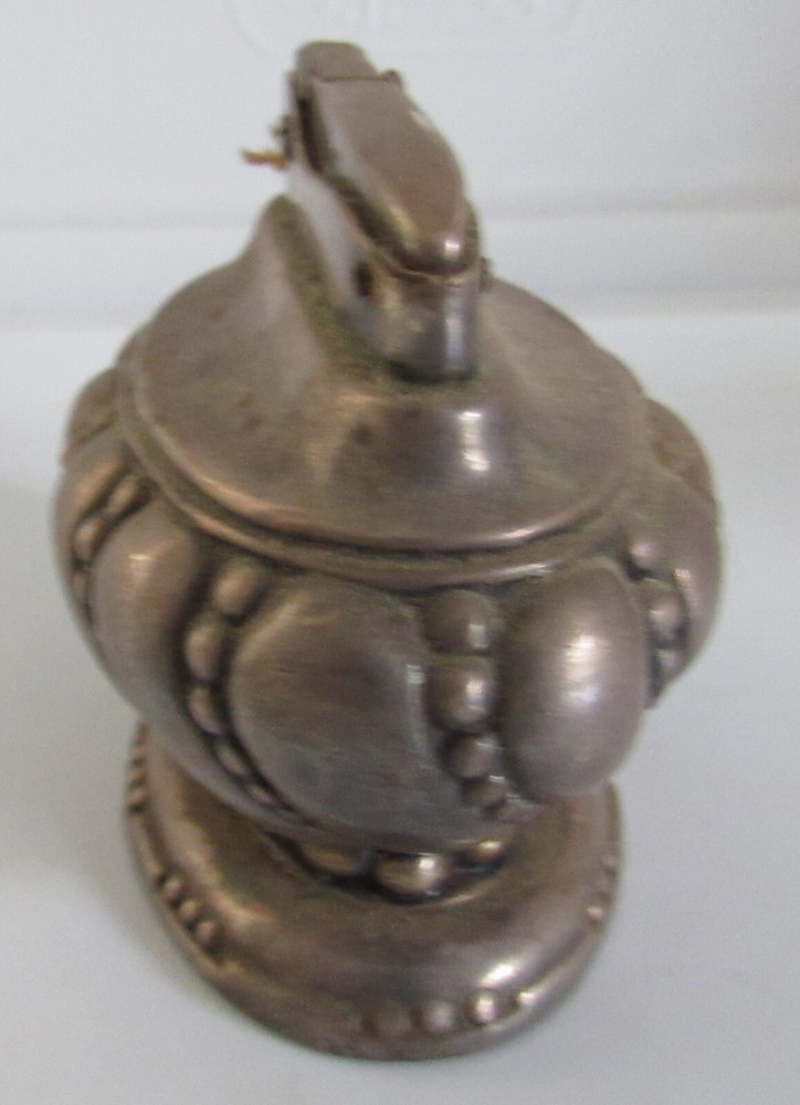 RONSON CROWN SILVER PLATED TABLE LIGHTER VINTAGE NEVER USED